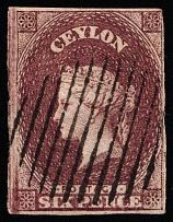 1857-59 5p Ceylon, British Colonies (SG 6, Canceled, CV $210)