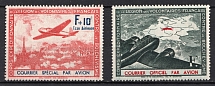 1941 French Legion, Germany, Airmail (Mi. II - III, Full Set, CV $40)