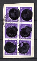 6pf Hitler Overprints, Local Mail, Soviet Russian Zone of Occupation, Germany (PENIG Postmark, Signed)