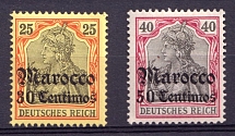 1905 German Offices in Morocco, Germany (Mi. 25, 27)