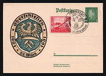 1944 (20 Apr) 'Upper Silesia', Germany, Postcard from Nuremberg franked with 2a of Indian Legion (Commemorative Cancellation)