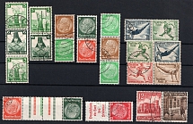 1945 Third Reich, Germany, Stock of Stamps (Cancellations)