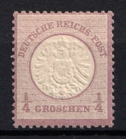 1872 1/4gr German Empire, Germany (Mi. 16, CV $130)