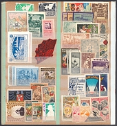 Worldwide, Stock of Cinderellas, Non-Postal Stamps, Labels, Advertising, Charity, Propaganda (#413A)