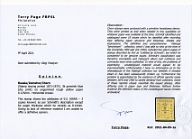 1869-71 3k Chern Zemstvo, Russia (Schmidt #11 [ RRRR ], Only 3 Recorded, Ex. Faberge, Certificate, CV $3,000)