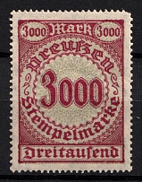 3000M Fiscal stamp, Germany Revenues (MNH)