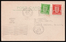 1942 (29 Jan) Jersey, German Occupation, Germany, Postcard, First Day Cover (Mi. 1 y - 2 y, Full Set, CV $40)