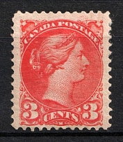 1870-90 3с Canada (SG 83, CV $100)
