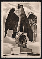 1938 (29 July) 'Nuremberg Nazi Party Rally', Nazi Germany, Third Reich Propaganda, Commemorative Postmark 'City of the Nazi Party Rallies', Postcard