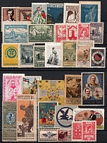 Europe, Stock of Cinderellas, Non-Postal Stamps, Labels, Advertising, Charity, Propaganda (#165A)
