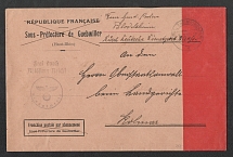1942 Alsace, German Occupation, Germany, Official Cover from Oberelz to Kolmar