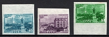 1948 225th Anniversary of the City Sverdlovsk, Soviet Union, USSR, Russia (Zv. 1255 - 1257, Margins, Imperforate, Full Set, CV $50, MNH)