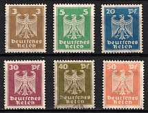 1924 Weimar Republic, Germany, Airmail (Mi. 355 X - 356 X, 358 X - 361 X, CV $120)