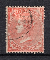 1862 4p Great Britain (Canceled, CV £100)
