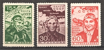 1939 USSR The First Non Stop Flight From Moscow to the Far East (Full Set, MNH)
