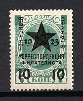 1923 10k/14k Philatelist Correspondence For Hunger Starved, Russia (Mi. II, CV $650, MNH)
