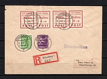 1946 Germany Soviet Russian Occupation Zone Strausberg Local Issues mixed franking R cover CV 40 EUR