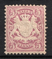 1881 5pf Bavaria, German States, Germany (Mi. 48, CV $30)