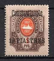 1909 10pi on 1r Constantinople, Offices in Levant, Russia