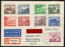 1939 Registered Airmail Cover with Full set stamps