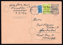 1954 Federal Republic of Germany, Germany Postсard, Mannheim - Frankenthal