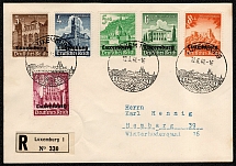 1941 German Occupation Luxembourg Official Cover with Scott Nos. NB1-NB6, cancelled in Luxembourg