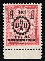 1rm Bank of German Labor 'BDDA', Deutsches Reich, Nazi Germany Revenue (Margin, MNH)