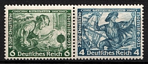 1933 Third Reich, Germany, Wagner, Se-tenant, Zusammendrucke (Mi. W 47, CV $50, MNH)
