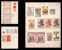 Italy Military, Army, Red Cross, Stock of Cinderellas, Non-Postal Stamps, Labels, Advertising, Charity, Propaganda (#522)