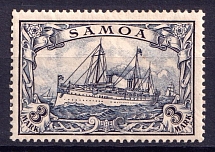 1900-1901 3M Samoa, German Colonies, Kaiser’s Yacht, Germany (Mi. 18)