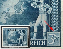 1942 Third Reich, Germany (Mi. 823 IV, Pale Fleck Right of the Right '3', CV $100, MNH)