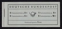 1956 Booklet with stamps of German Federal Republic, Germany in Excellent Condition (Mi. 3, 6 x Mi. 179, 6 x Mi.177, 5 x Mi. 183, 1 x 182, CV $70)