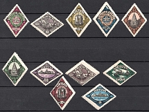 1923 Lithuania (Mi. 196-203, 205-207, CV $50)