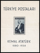 1939-40 Turkey, Souvenir Sheet (Mi. Bl. 1, CV $110, MNH)