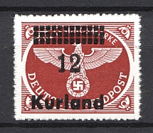 1945 `12` Occupation of Kurland, Germany (Bold Font, MNH)