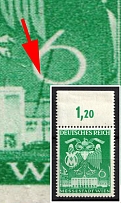 1941 6pf Third Reich, Germany (Mi. 769 I, Dark Stroke through '6', Margin, Plate Number, CV $50, MNH)