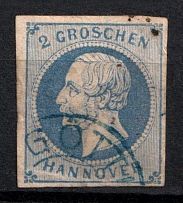 1859 2g Hannover, German States, Germany (Mi. 15, Sc. 20, Canceled, CV $70)