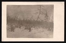 1917-1920 'Cuttings in the Siberian taiga', Czechoslovak Legion Corps in WWI, Russian Civil War, Postcard