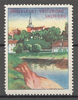 Latvia Visit the Historic Valmiera Baltic Non-Postal Label (MNH)