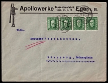 Czechoslovakia, Commercial Cover to Nuremberg (Cancellations)