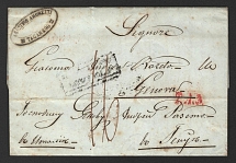 1847 (12 Feb) Russian Empire Pre adhesive cover from Taganrog (Dobin 1.05, Rarity - 3) to Genova (Italy)
