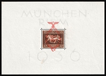 1937 Third Reich, Germany, Souvenir Sheet (Mi. Bl. 10, Signed, CV $230, MNH)