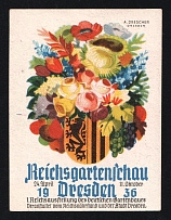 1936 Third Reich, Germany, Exhibition of German Horticulture in Dresden, Advertising, Non-Postal