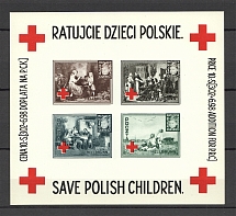 Poland Red Cross Block Sheet (MNH)