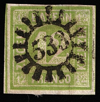 1862 12k Bavaria, German States, Germany (Mi 12, Canceled, CV $120)