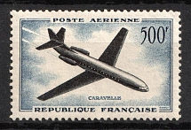 1957 500f France, Airmail (Mi. 1120, Full Set, CV $40)