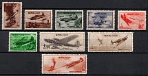 1945 Air Force, Soviet Union, USSR, Russia (Zv. 899 - 907, Full Set, CV $75, MNH)