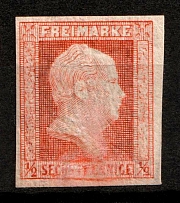 1859 1/2s Prussia, German States, Germany (Mi. 13, Sc. 13, Signed, CV $330)