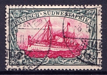 1901 5M South West Africa, German Colonies, Kaiser’s Yacht, Germany (Canceled, Signed, CV $240)