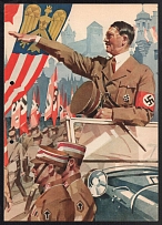 'Deutsche Reichspost', Swastika, Third Reich Propaganda, Special Telegram, Nazi Germany (Mint)